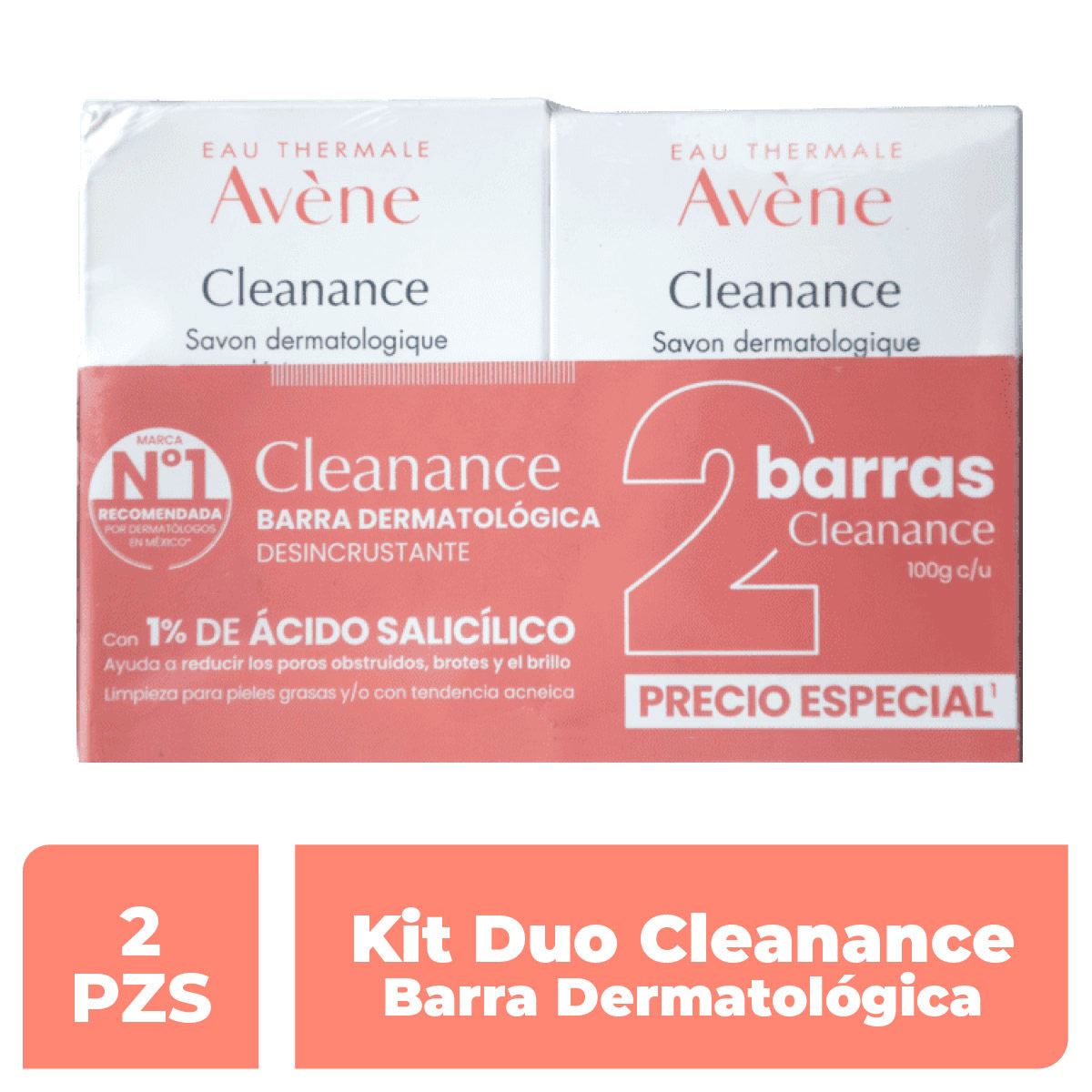 Avene Barra Lim Dermatológico 100 g Dúo
