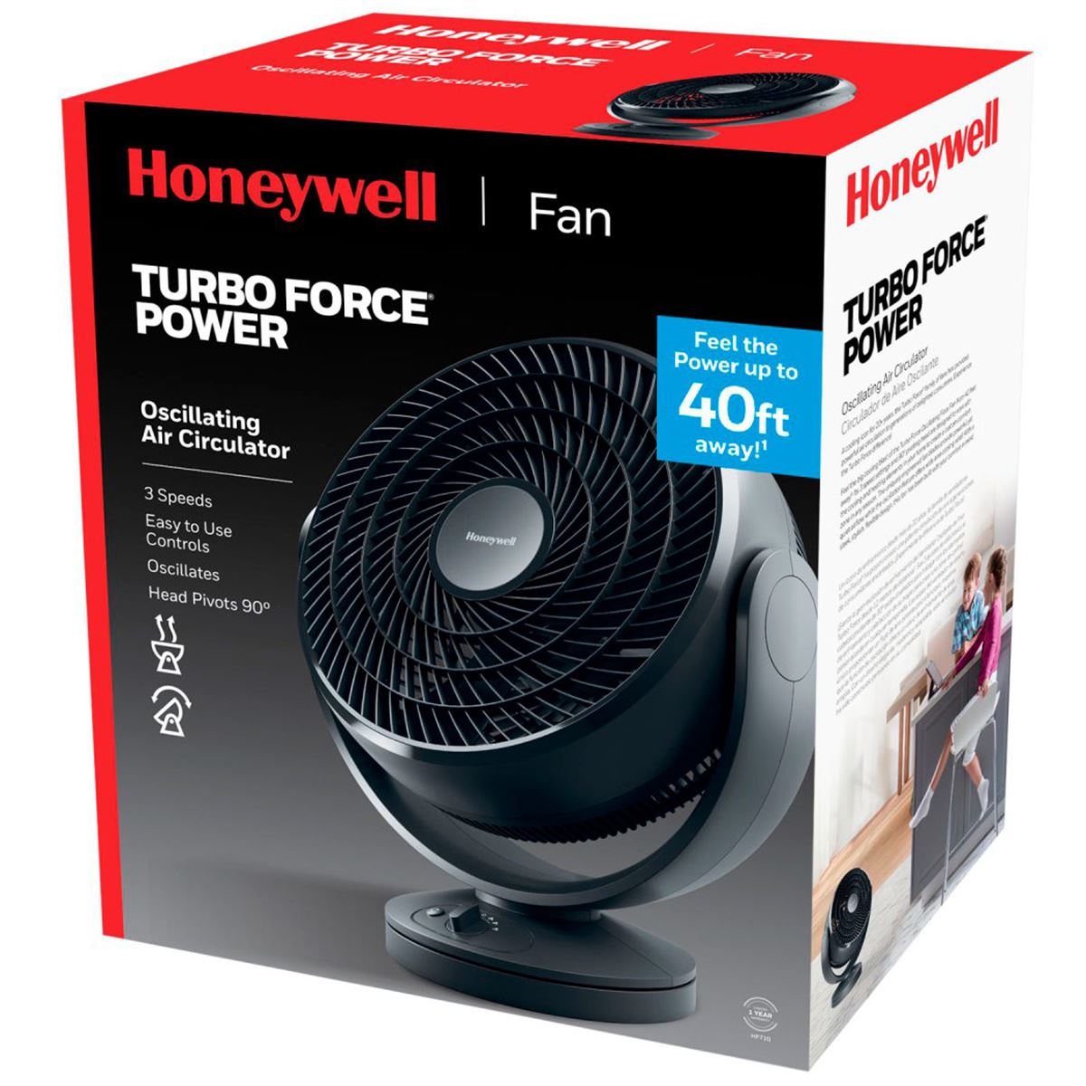Ventilador giratorio fan turbo for honeywell