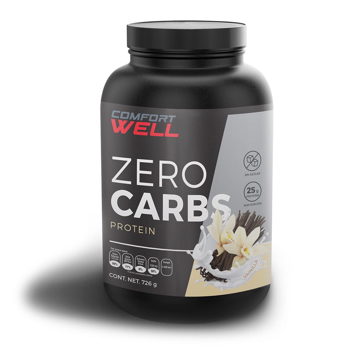 Proteína Sabor Vainilla (zero Carbs) 726 Gr Comfort Well