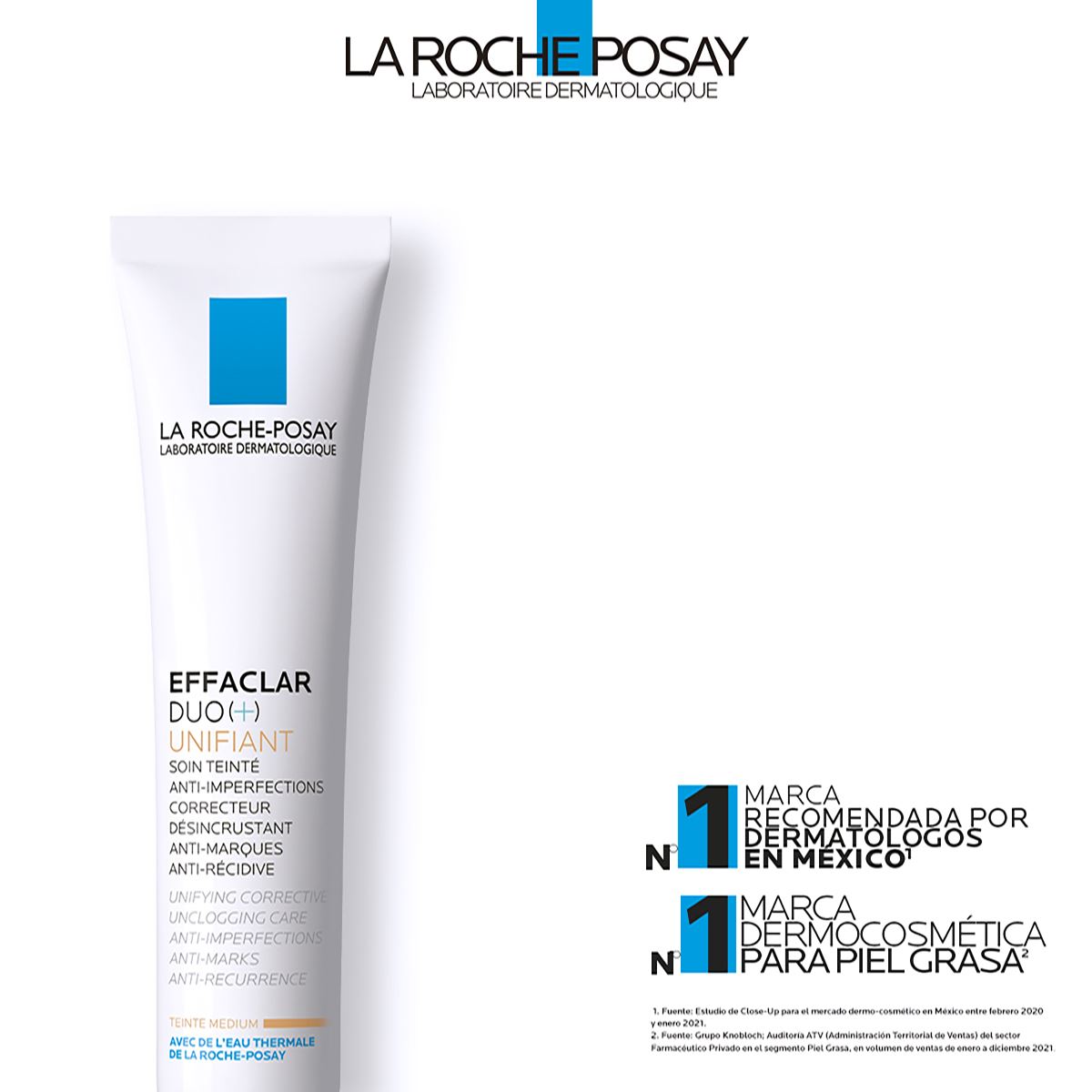 Crema Facial Anti-Imperfecciones La Roche Posay Effaclar Duo (+) Unifiant para Piel Grasa 40ml