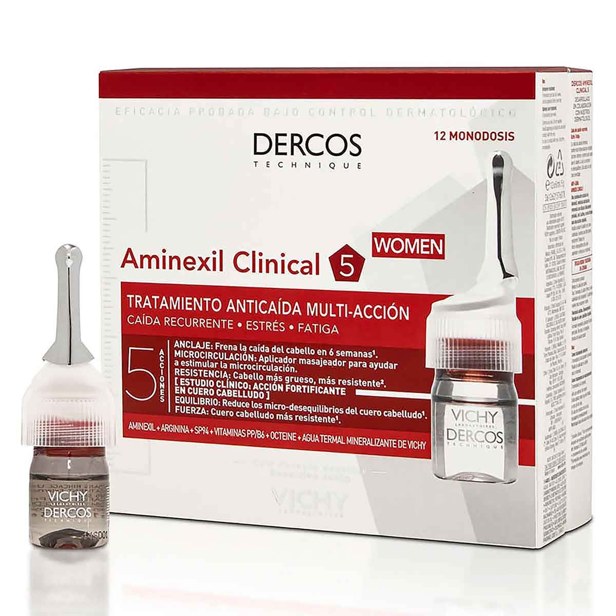 Dercos Amenixil Clinical 5 Ampolleta Mujer