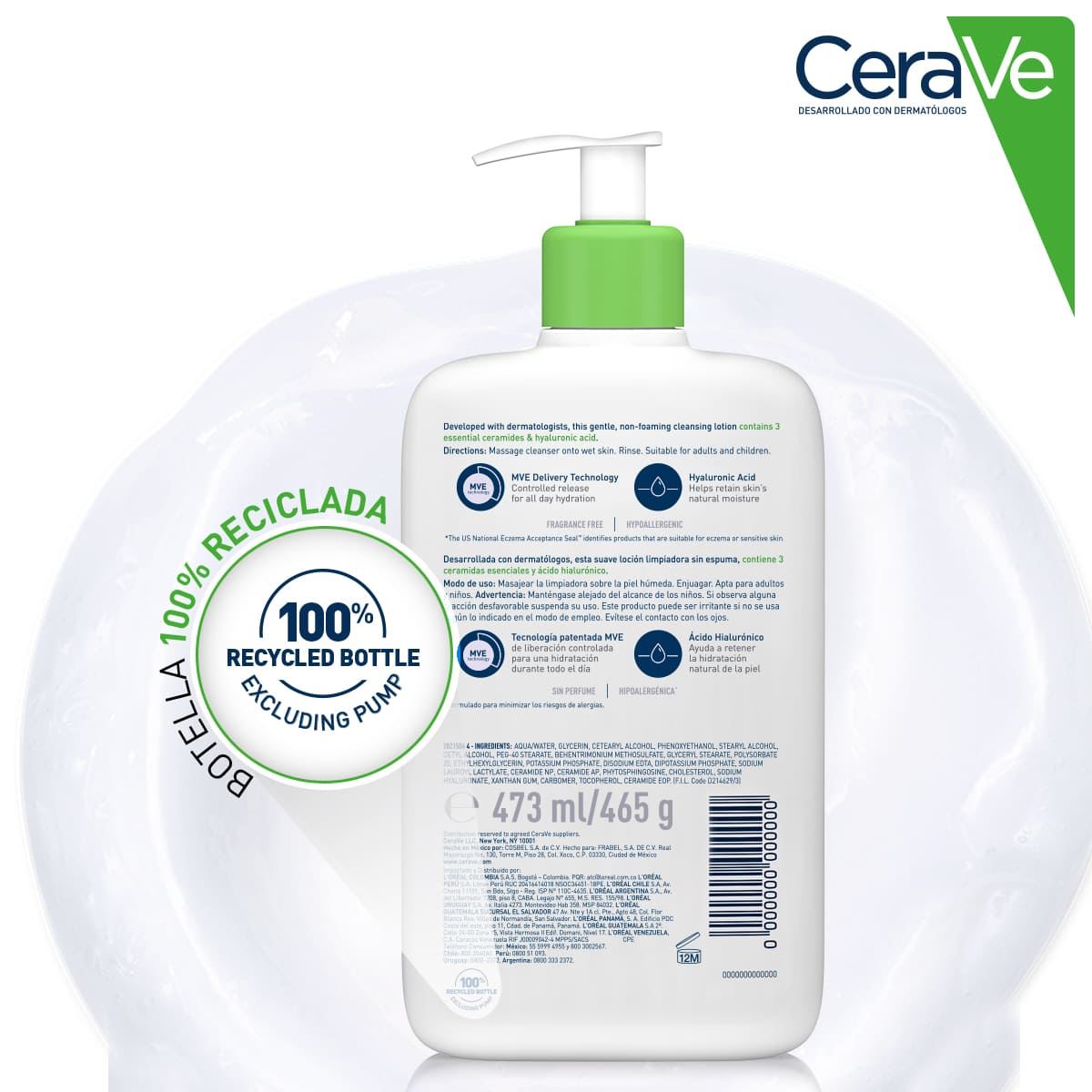 Cerave Limpiadora Hidratante 8 oz / 236 ml