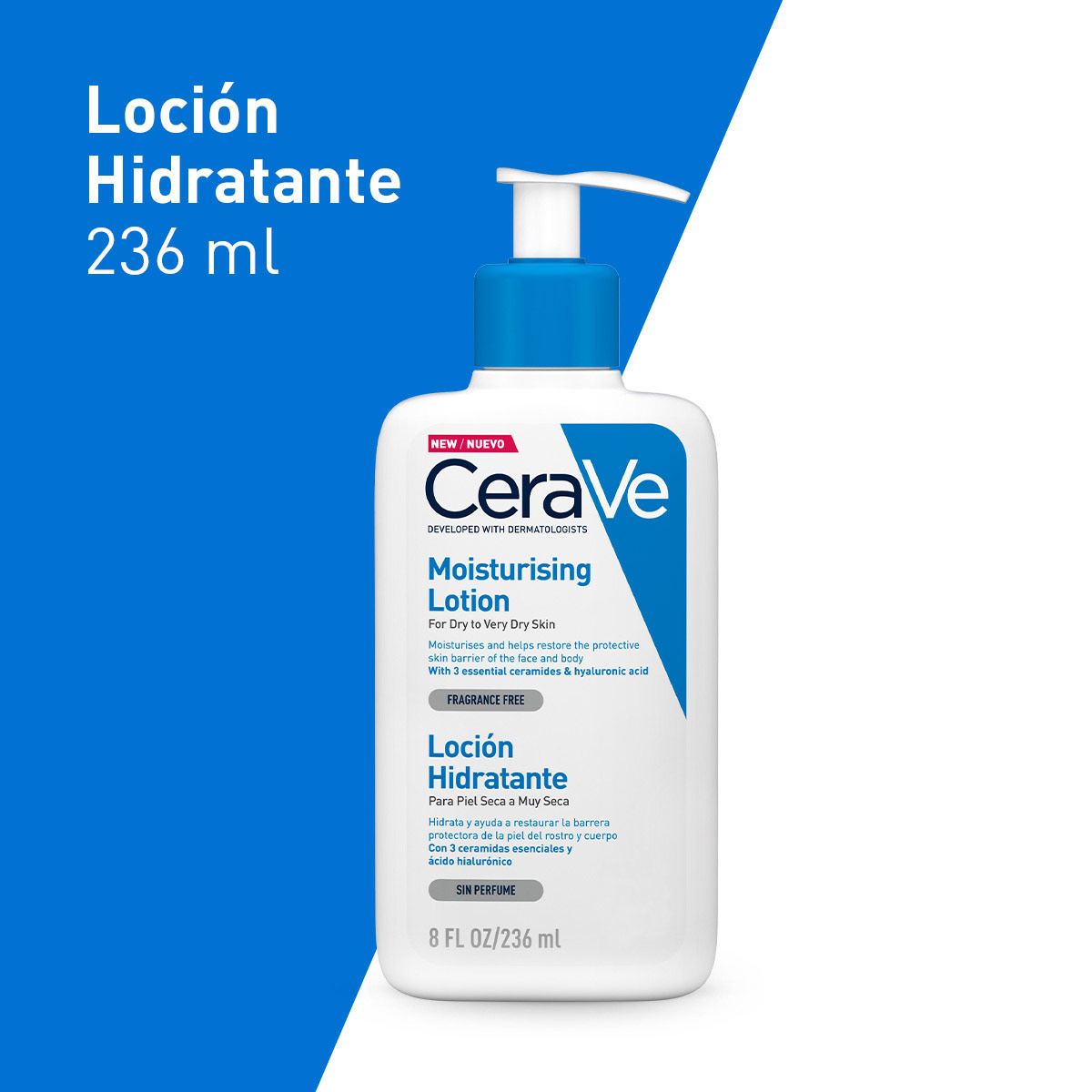 Loción Hidratante con Ácido Hialurónico para Piel Seca CeraVe