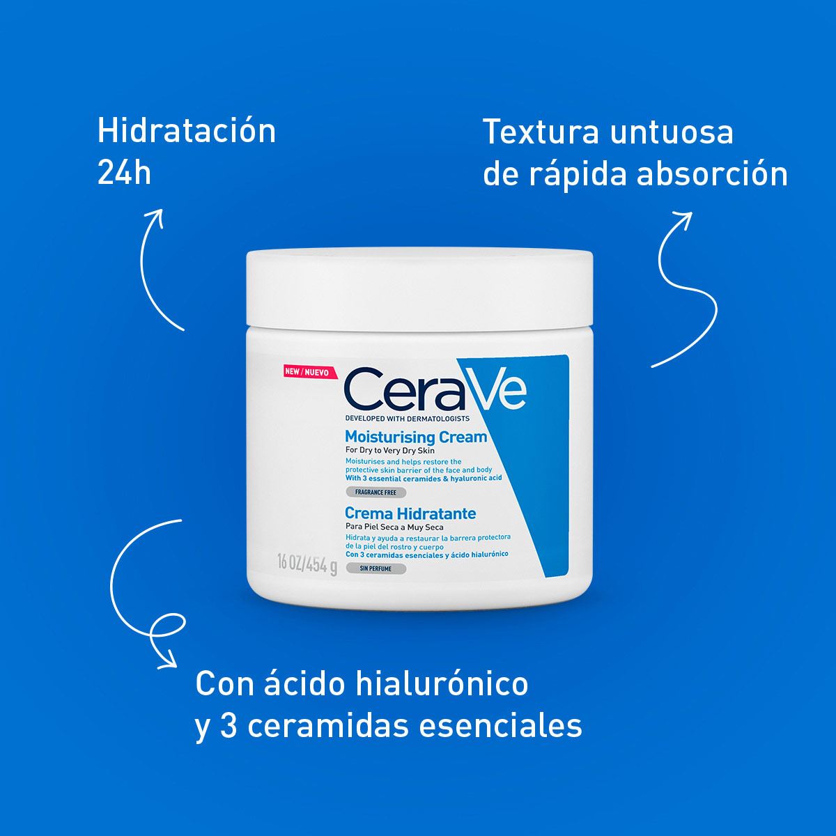 Crema Hidratante para Piel Seca CeraVe