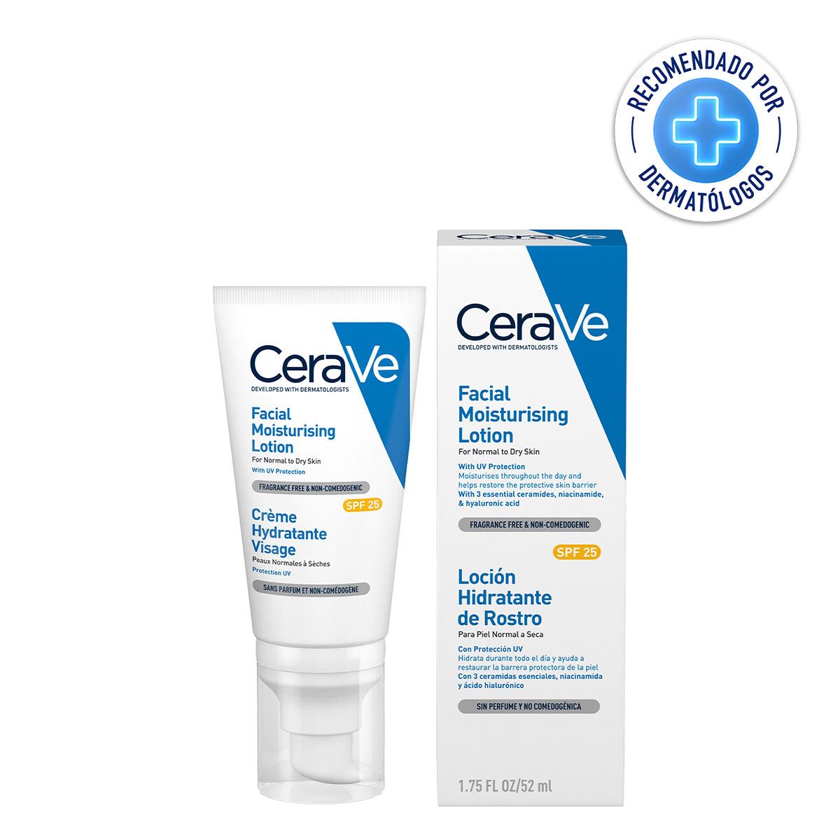 Loción Hidratante Facial con Protector Solar CeraVe