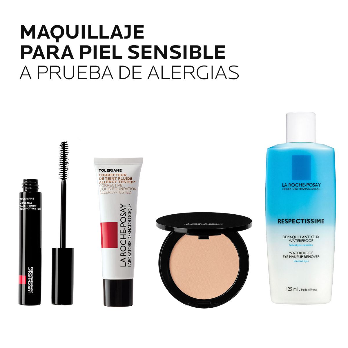 Mascara de Pestañas Contra Agua Toleriane Mascara Waterproof a Prueba de Alergias