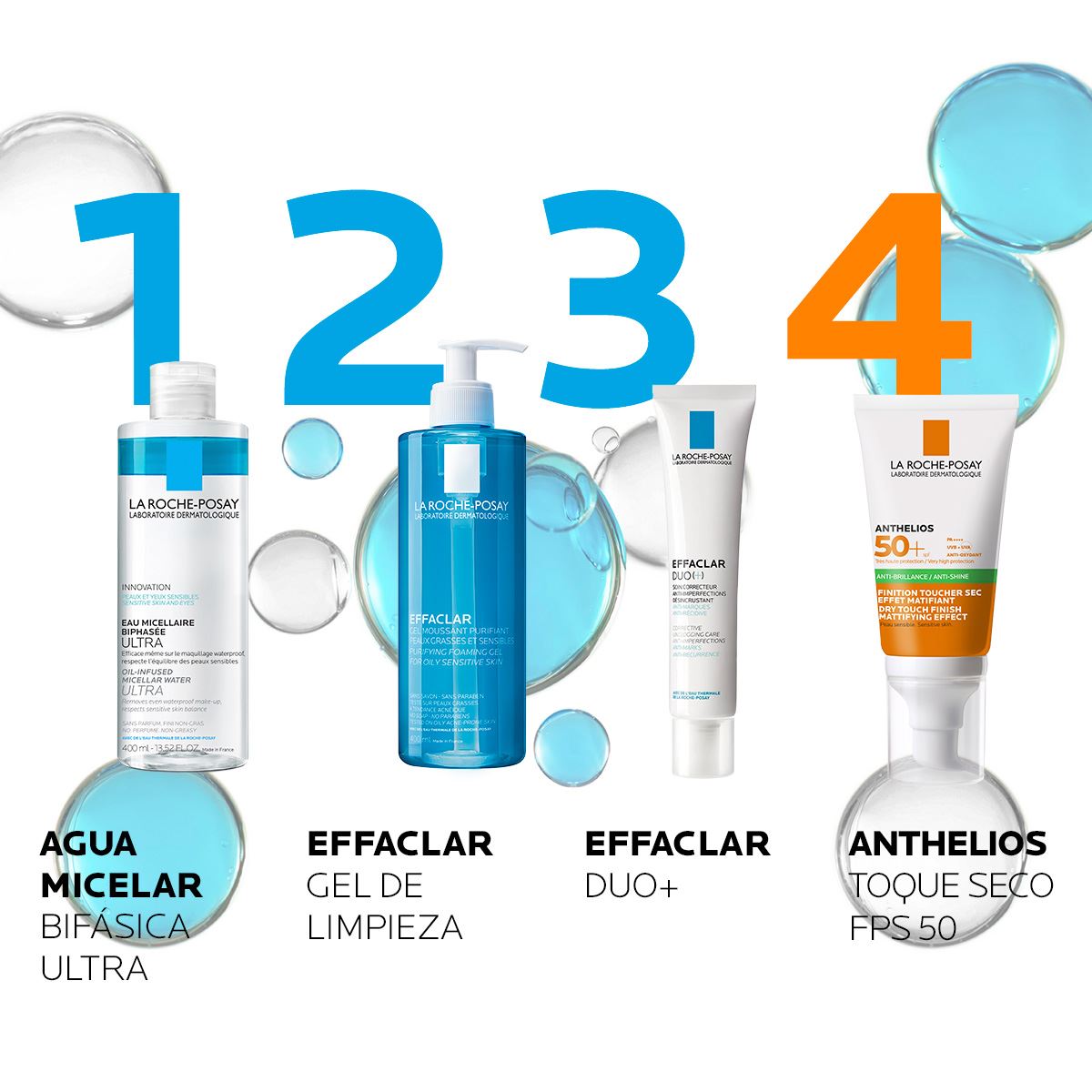 Agua Micelar en Aceite La Roche Posay Bifásica Ultra remueve maquillaje a prueba de agua 400ml