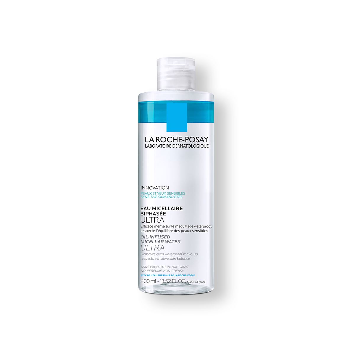 Agua Micelar en Aceite La Roche Posay Bifásica Ultra remueve maquillaje a prueba de agua 400ml