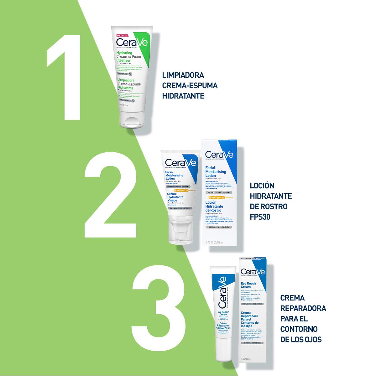 CeraVe Limpiadora Crema-Espuma Hidratante 100ml Para Rostro