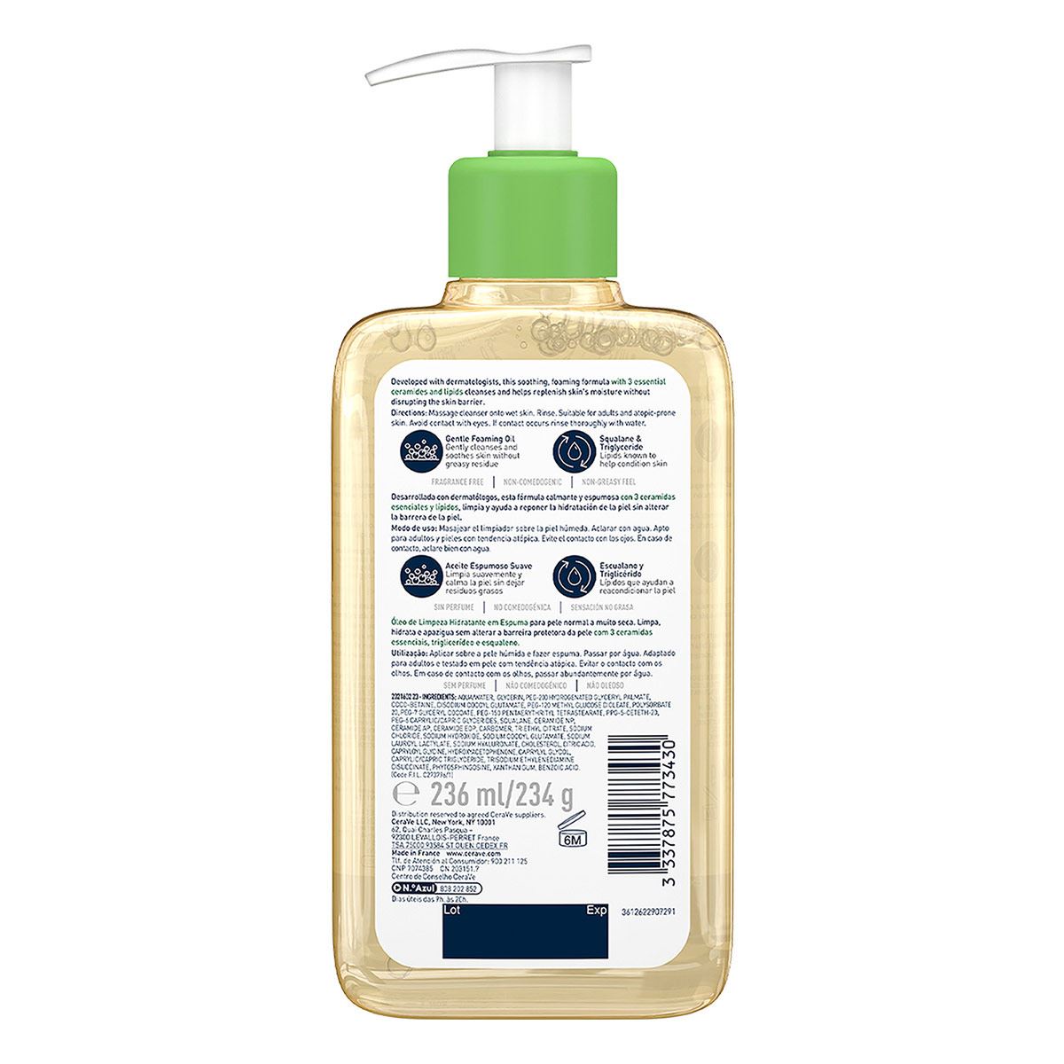 Cerave limpiador en aceite de ducha 236ml