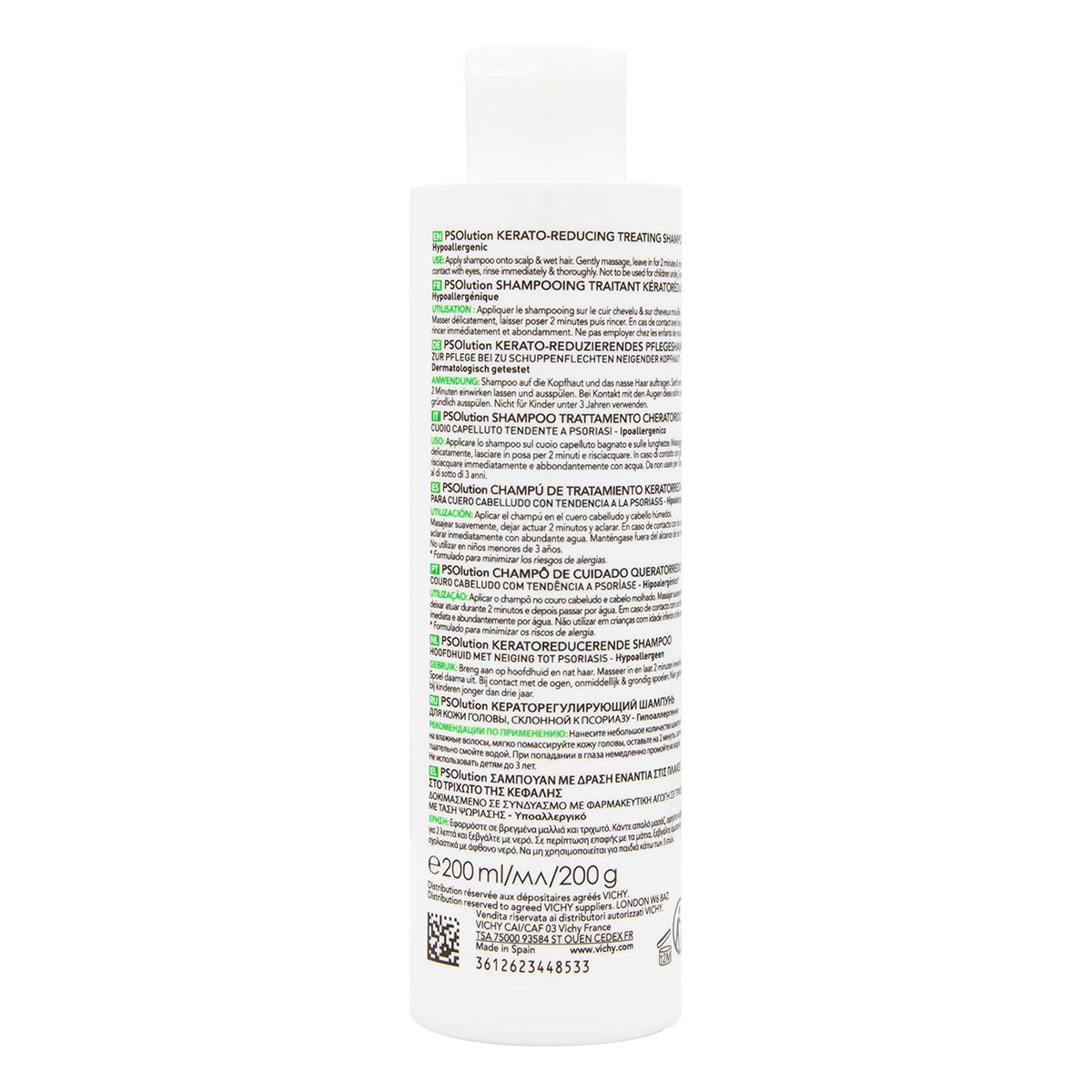 Dercos Psolution Shampoo de Tratamiento Keratorreductor para Piel Cabelluda Sensible 200ml