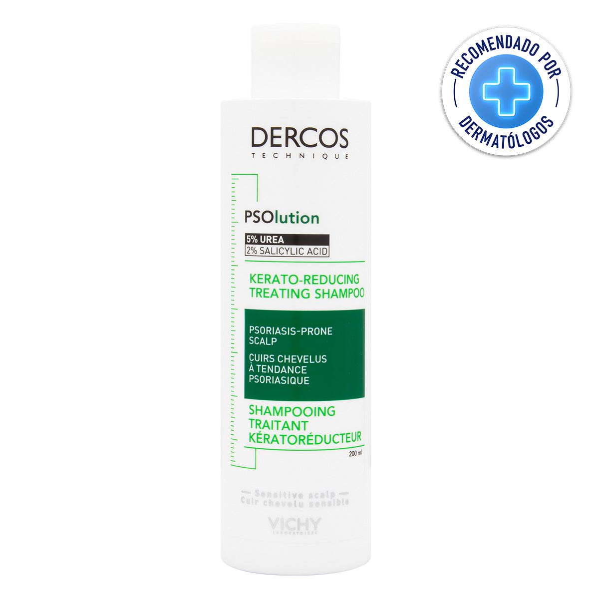 Dercos Psolution Shampoo de Tratamiento Keratorreductor para Piel Cabelluda Sensible 200ml