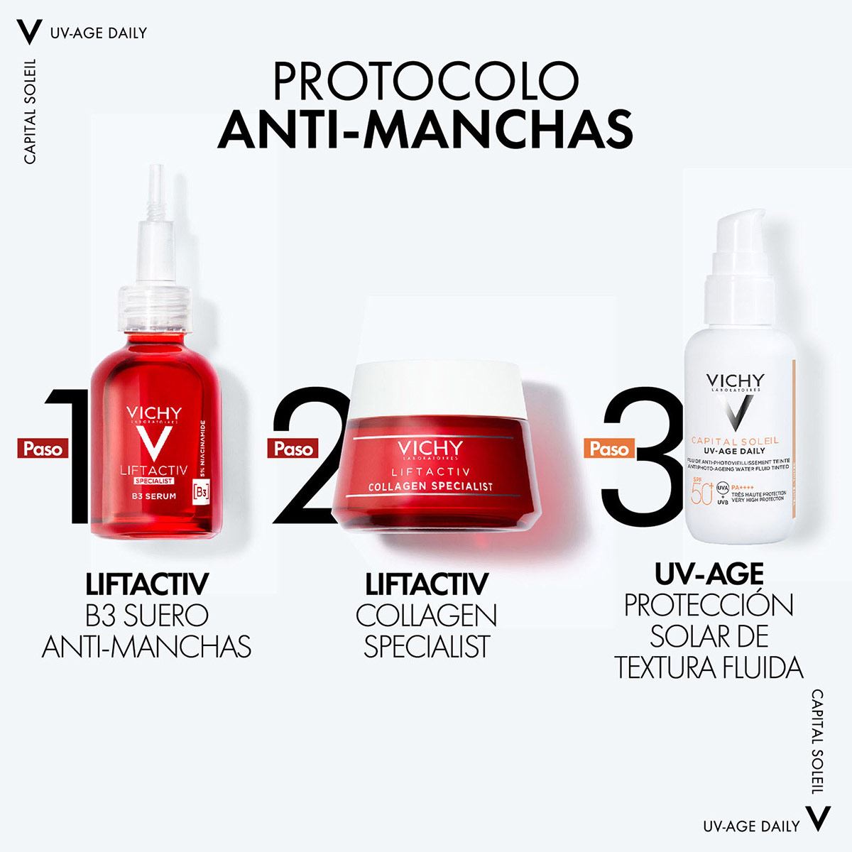 Vichy Bloqueador Solar Anti Edad Para Rostro c/Color