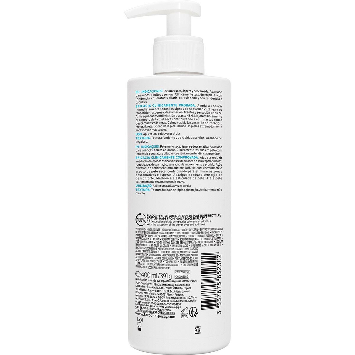 Lipikar Urea 10% La Roche Posay 400ml