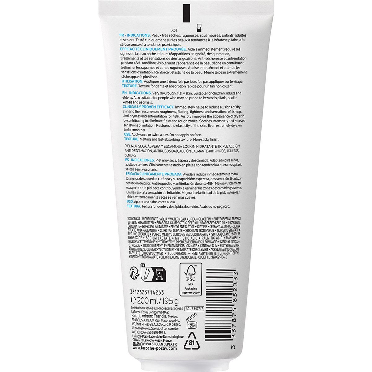 Lipikar Urea 10% La Roche Posay 200ml