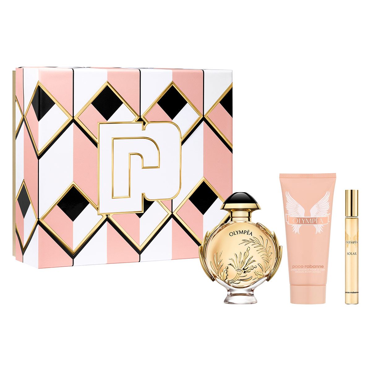Paco Rabanne Olympea Solar Set Para Dama Perfume EDP 80ML + Body Lotion 100ML + Miniatura