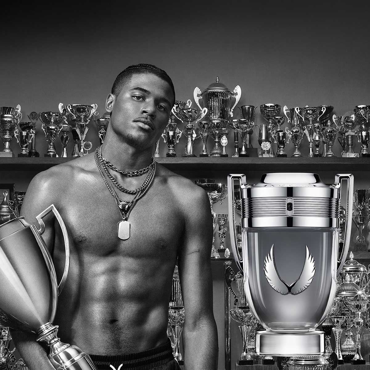 Paco Rabanne Invictus Platinum Set Para Caballero Perfume EDP 100ml + Desodorante 150ml + Perfume de Bolsillo 10ml