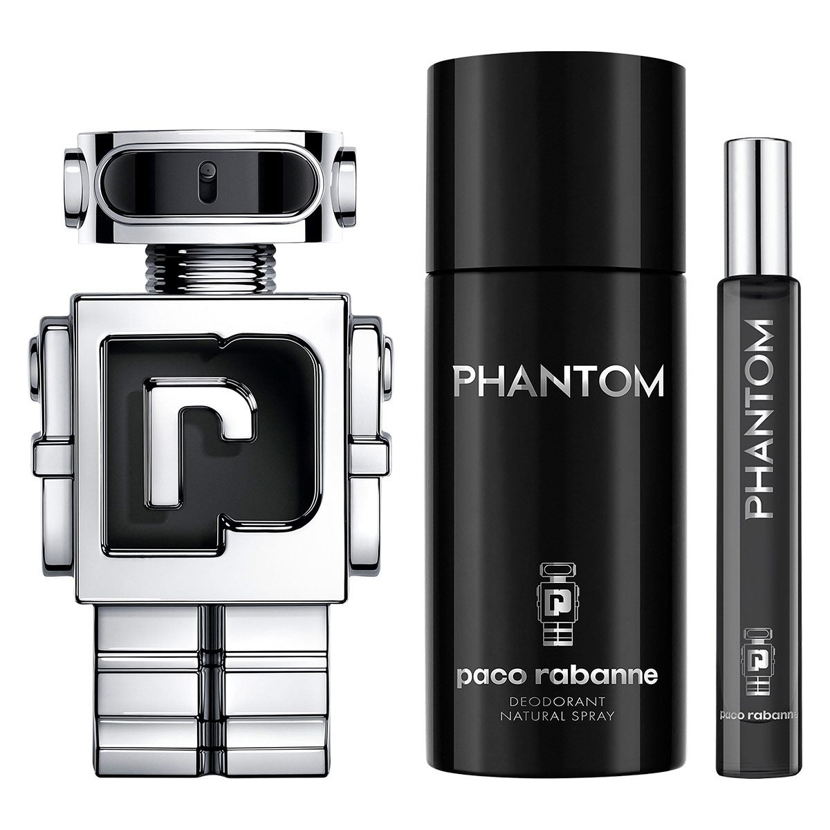 Paco Rabanne Phantom Set Para Caballero Perfume EDT 100ML + Desodorante 150ML + Perfume de Bolsillo 10ML