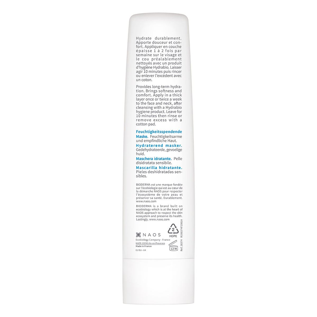 Bioderma Hydrabio Mascarilla para pieles sensibles deshidratadas, 75 ml