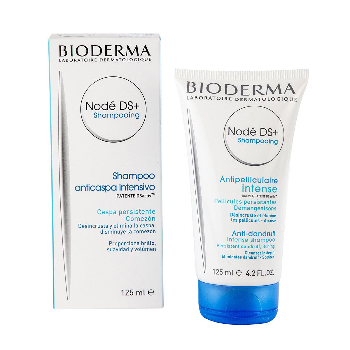 Bioderma Nodé DS+ Shampoo, Elimina la Caspa y el Prurito, 125 ml