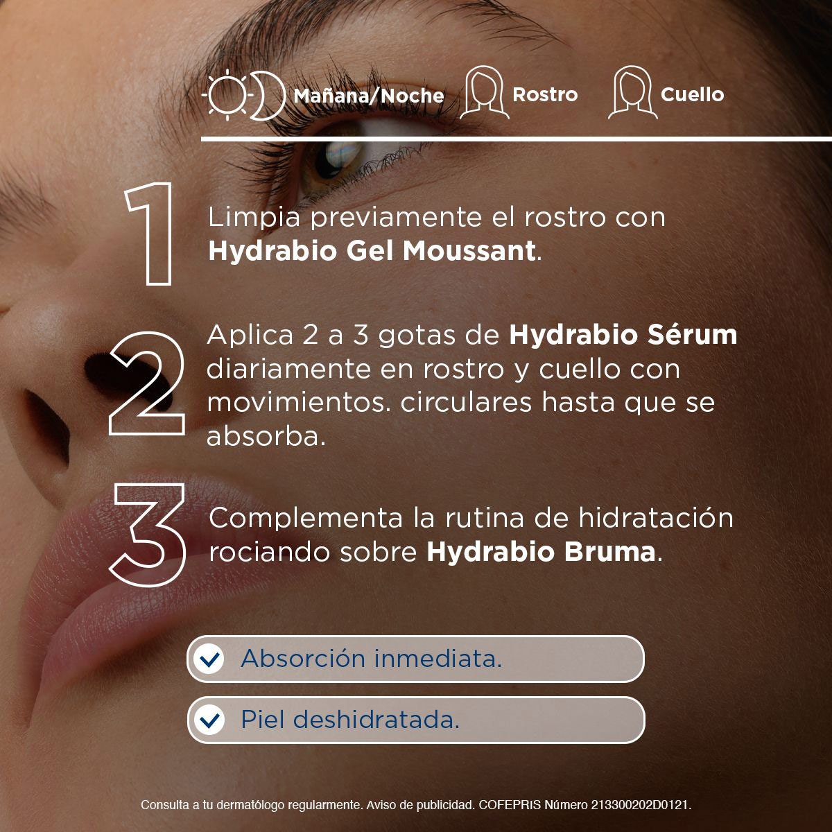 Bioderma Hydrabio Sérum, hidratación inmediata, 40 ml