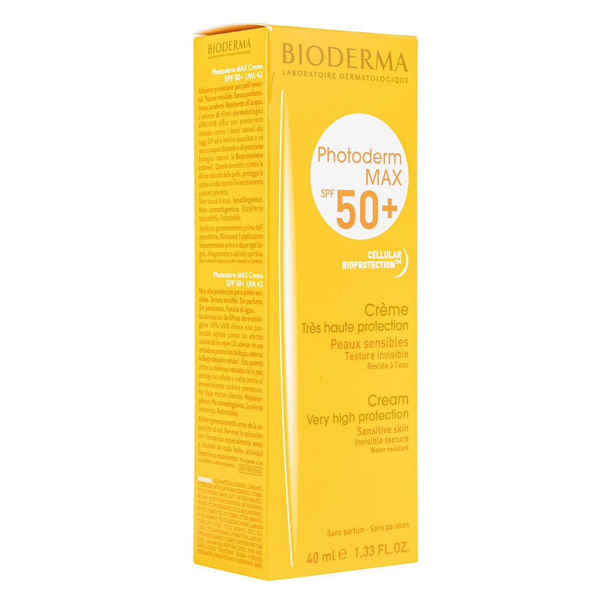 Bioderma Photoderm Max Crema Protector Solar SPF50+ Tono Neutro para piel seca, 40 ml