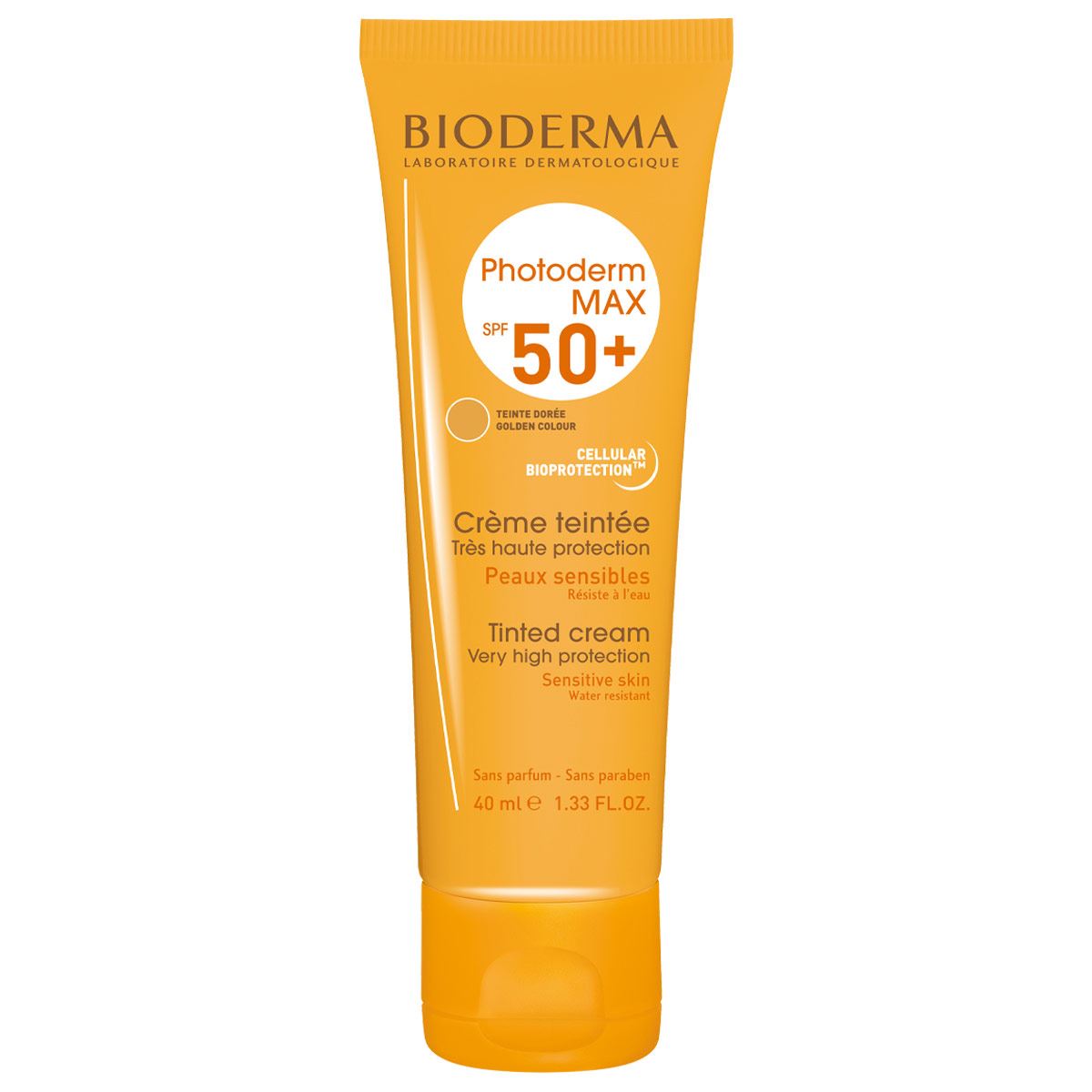 Bioderma Photoderm Max Crema Protector Solar SPF50+ Tono Dorado para piel seca, 40 ml