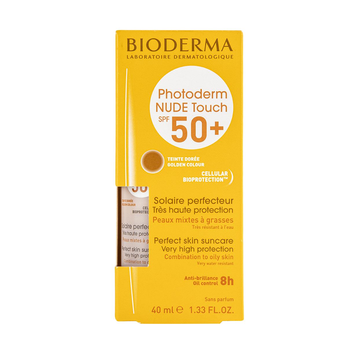 Bioderma Photoderm Nude Touch Protector Solar Tono Dorado Spf Efect