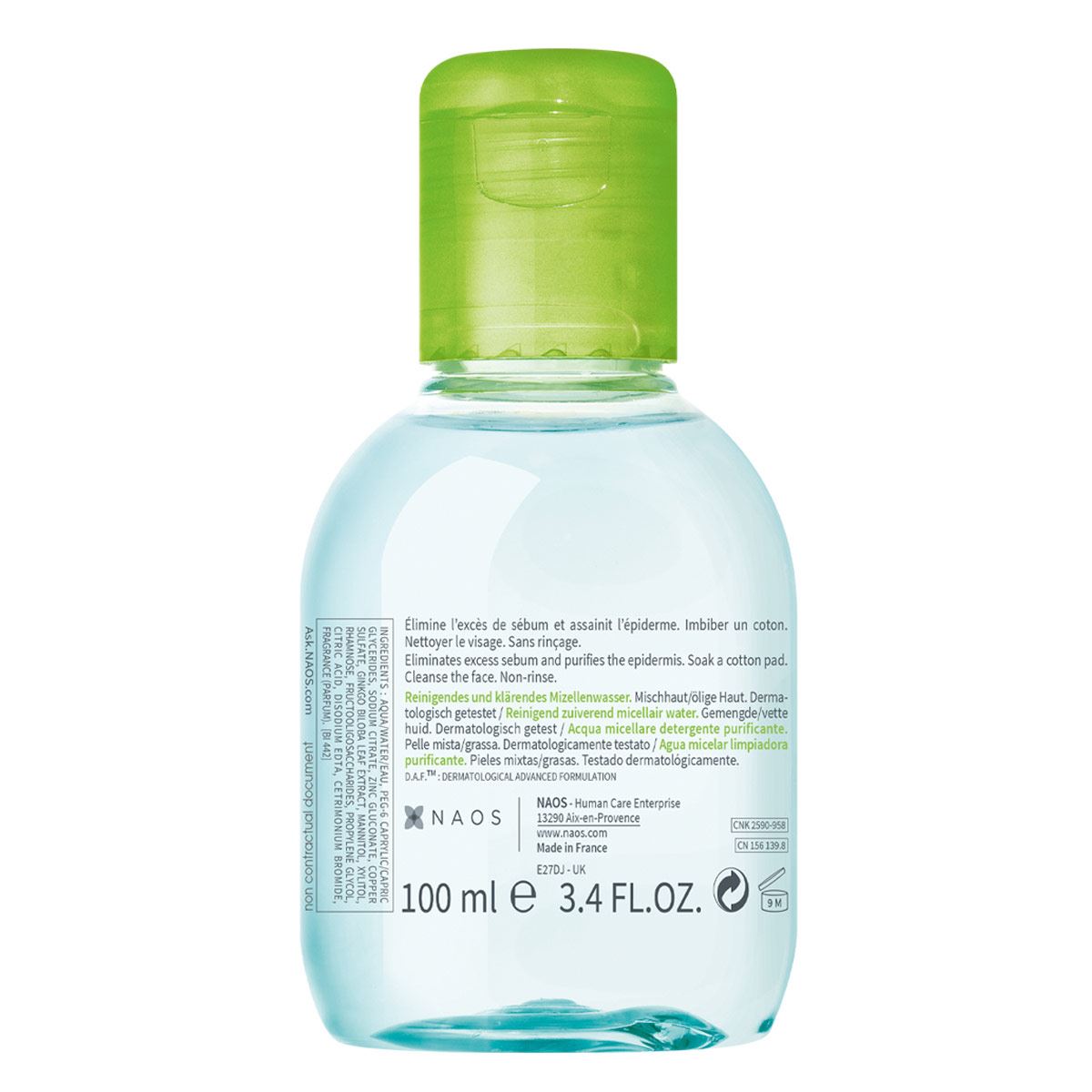 Bioderma Sébium H2O Agua Micelar, Remueve Maquillaje e Impurezas para pieles mixtas a grasas, 100 ml