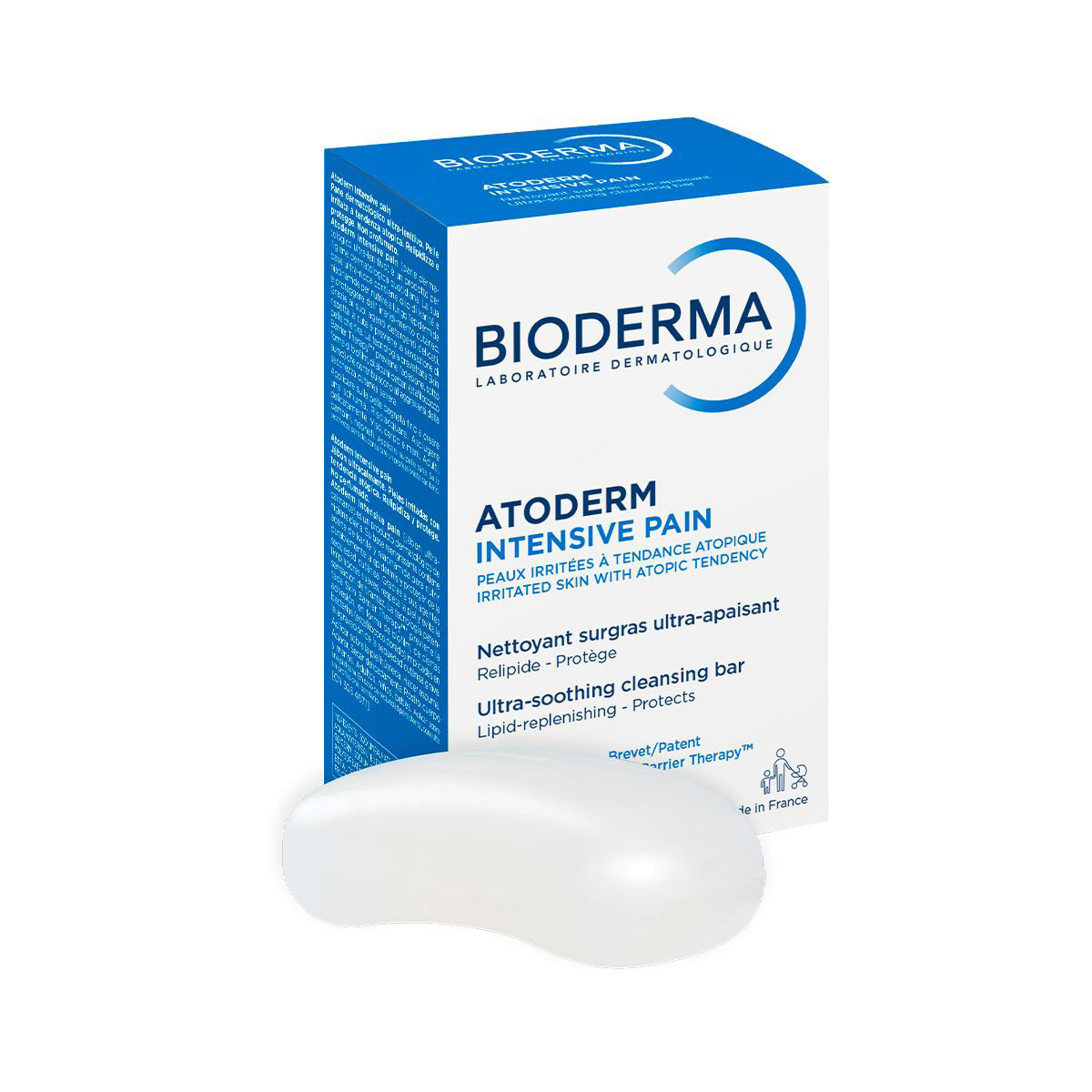 Bioderma Atoderm Barra Limpiadora Suave, Antibacterial Que Calma la Comezón, 150 g