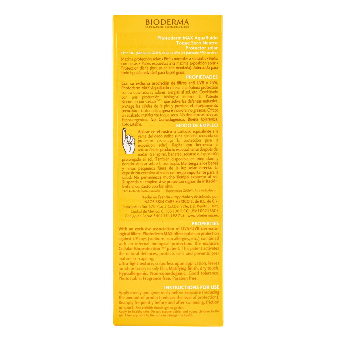 Bioderma Photoderm Max Aquafluido Protector Solar Tono Neutro SPF50+ piel normal a mixta, 40 ml