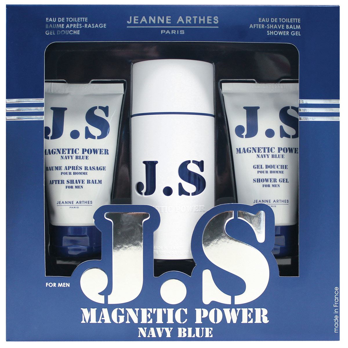 Fragancia Caballero&#44; Set Jeanne Arthes Magnetic Power Navy Blue EDT 100 ML