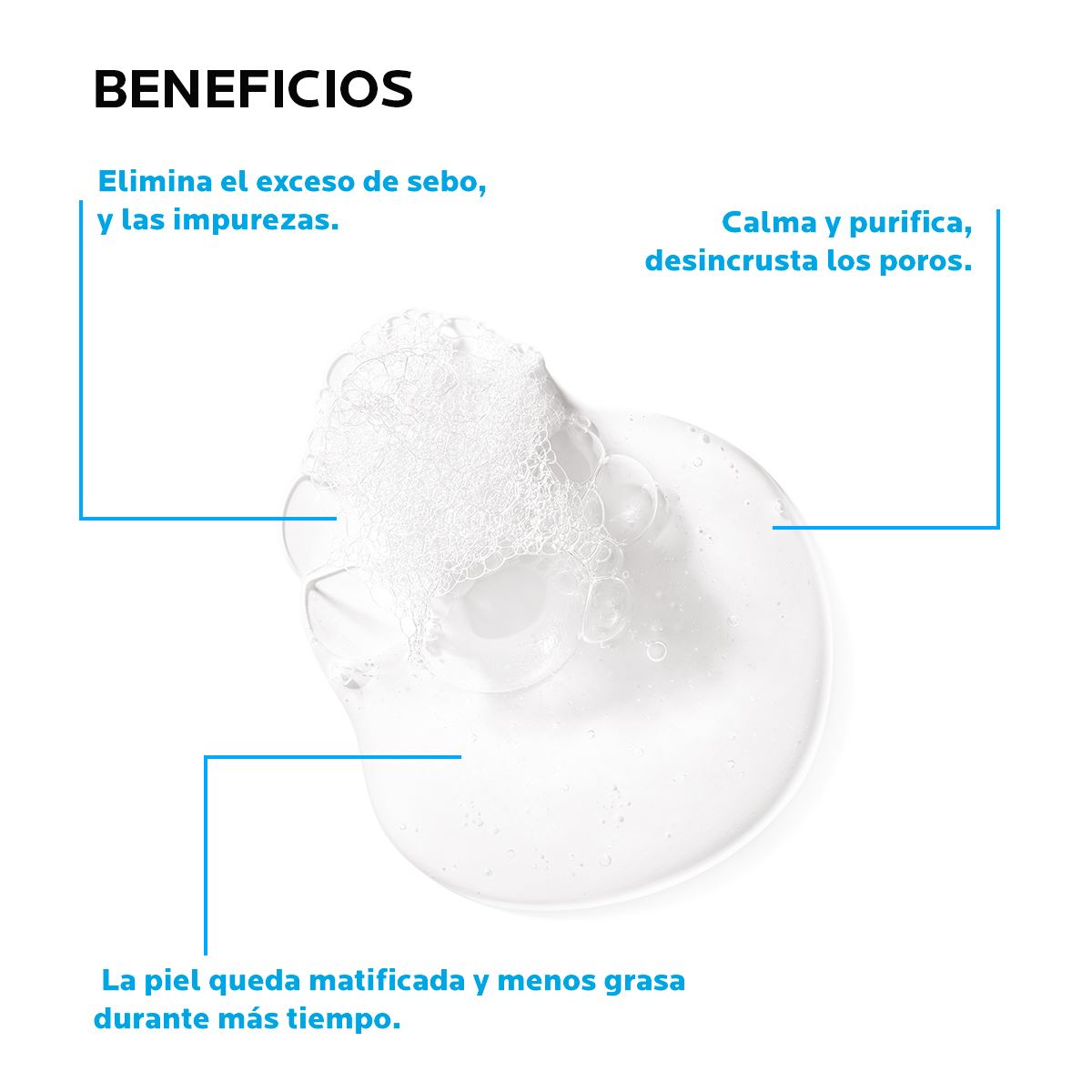 Limpiador Facial en Crema Espumosa La Roche Posay Effaclar Foaming Cream para Piel Grasa 125ml