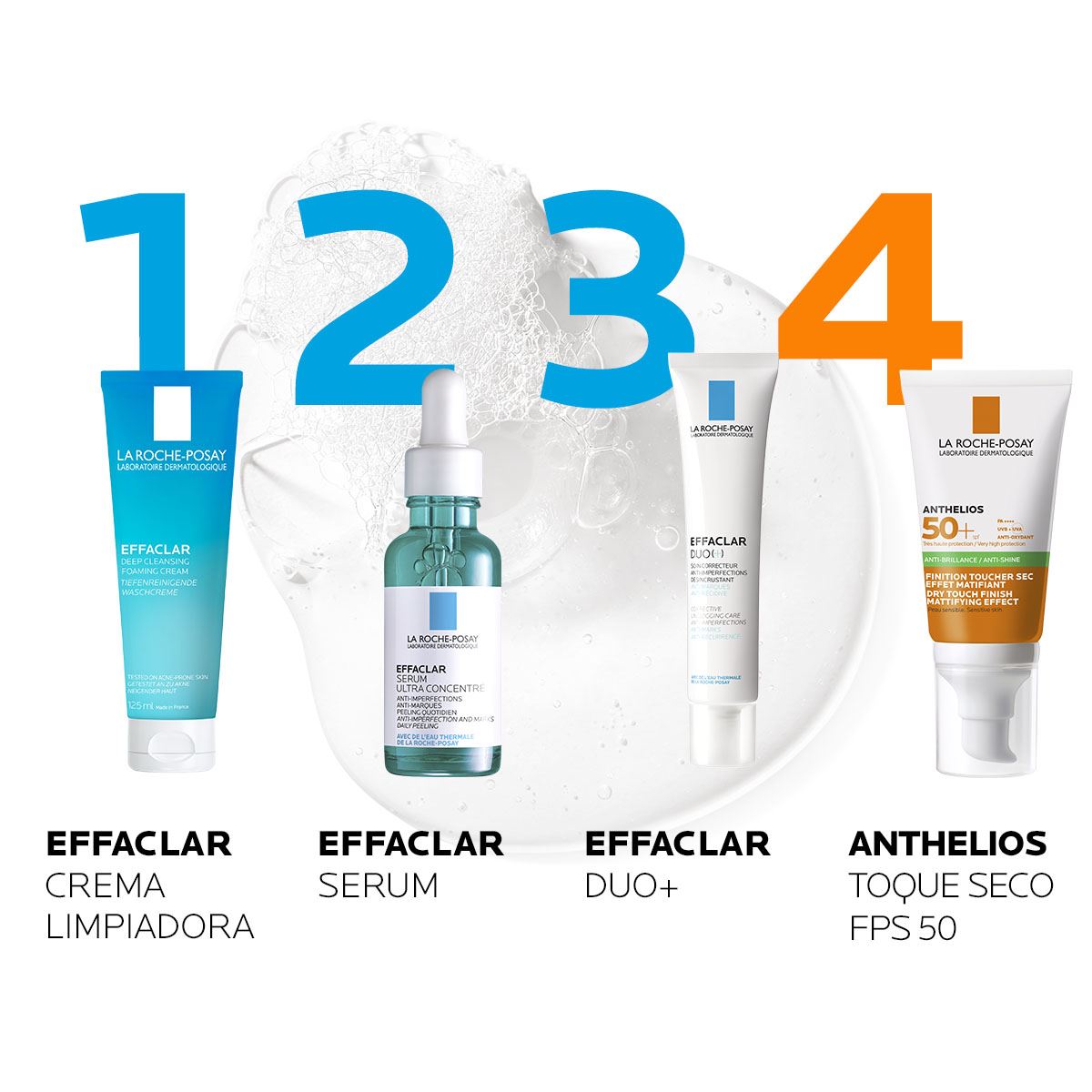 Limpiador Facial en Crema Espumosa La Roche Posay Effaclar Foaming Cream para Piel Grasa 125ml