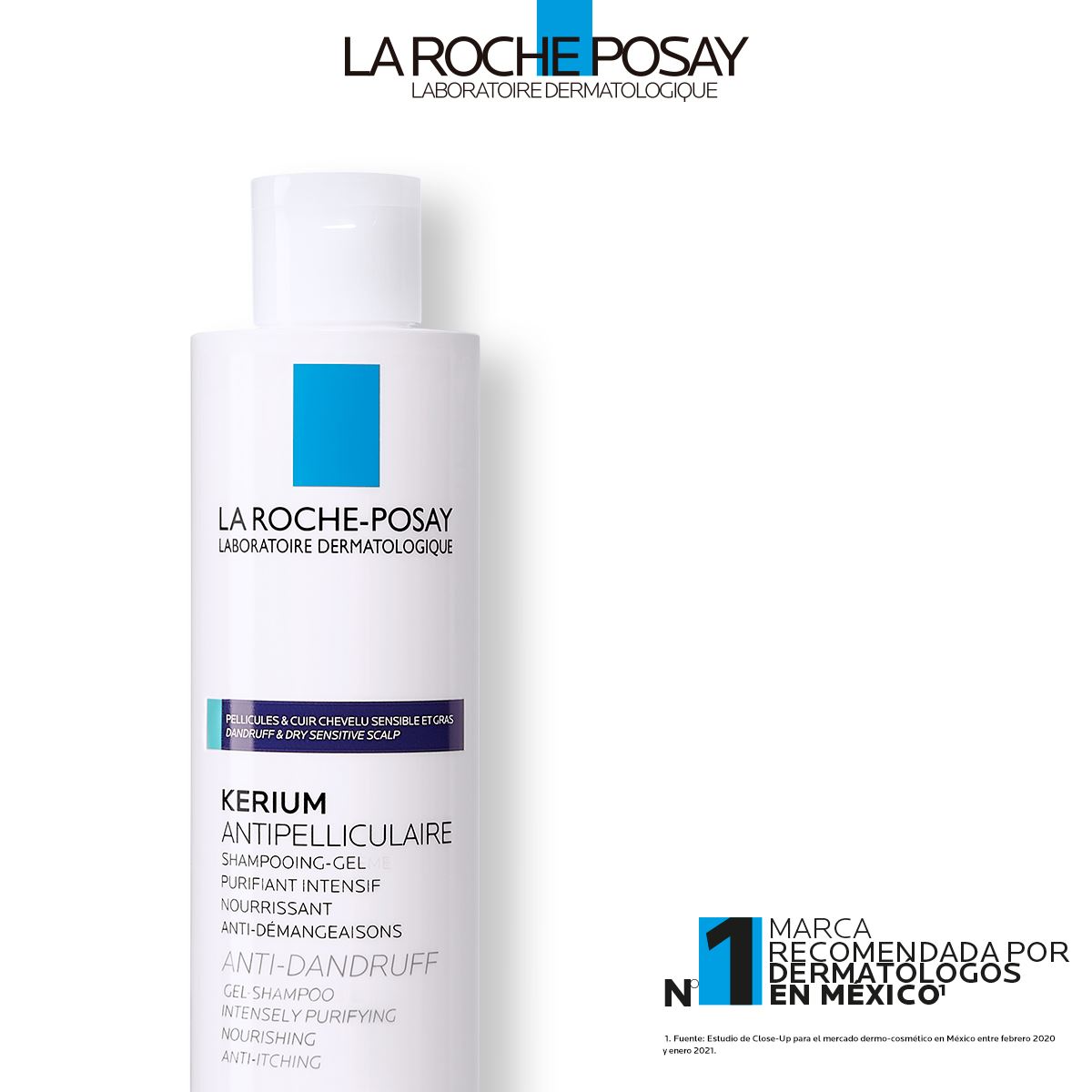 Shampoo para Caspa La Roche Posay Kerium Shampoo Caspa Grasa 200ml