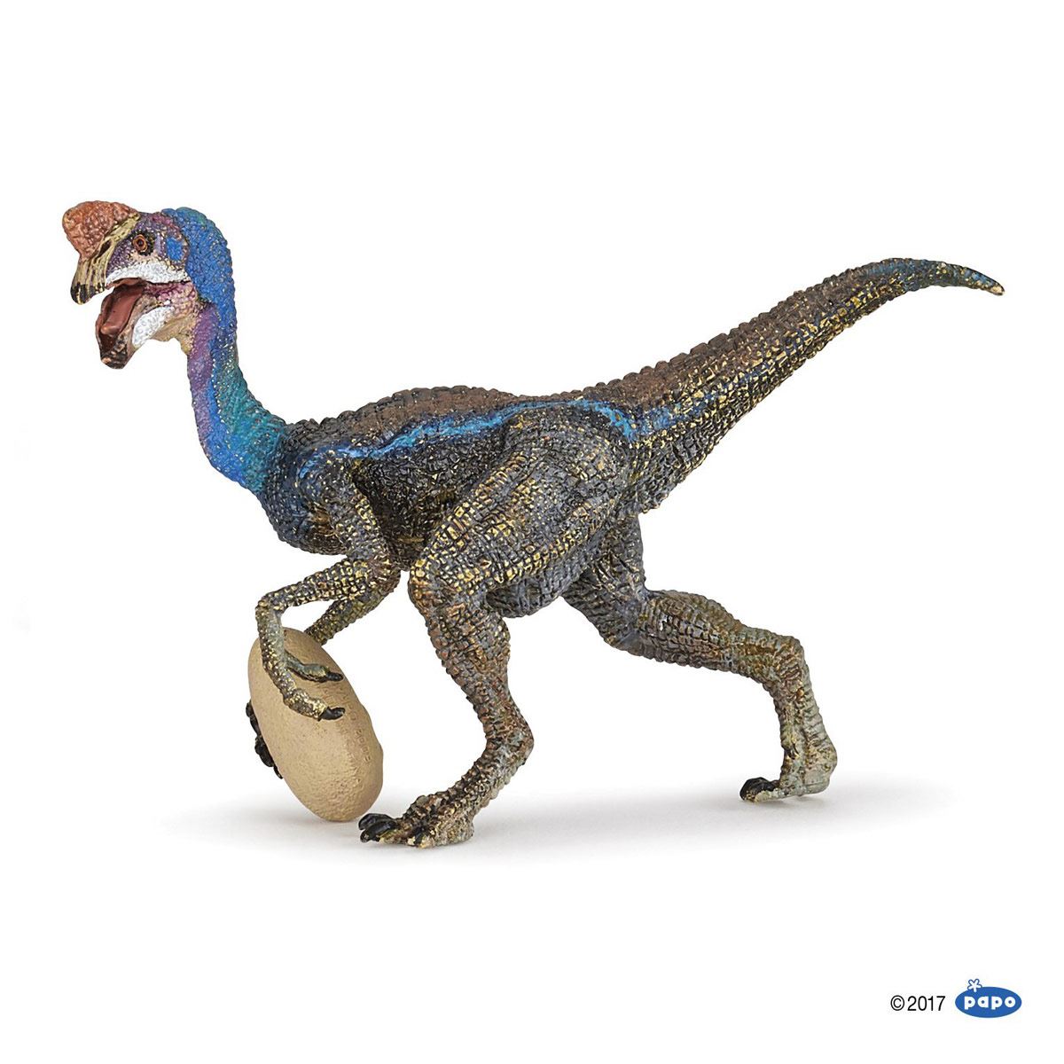 Figura de oviraptor color azul Papo