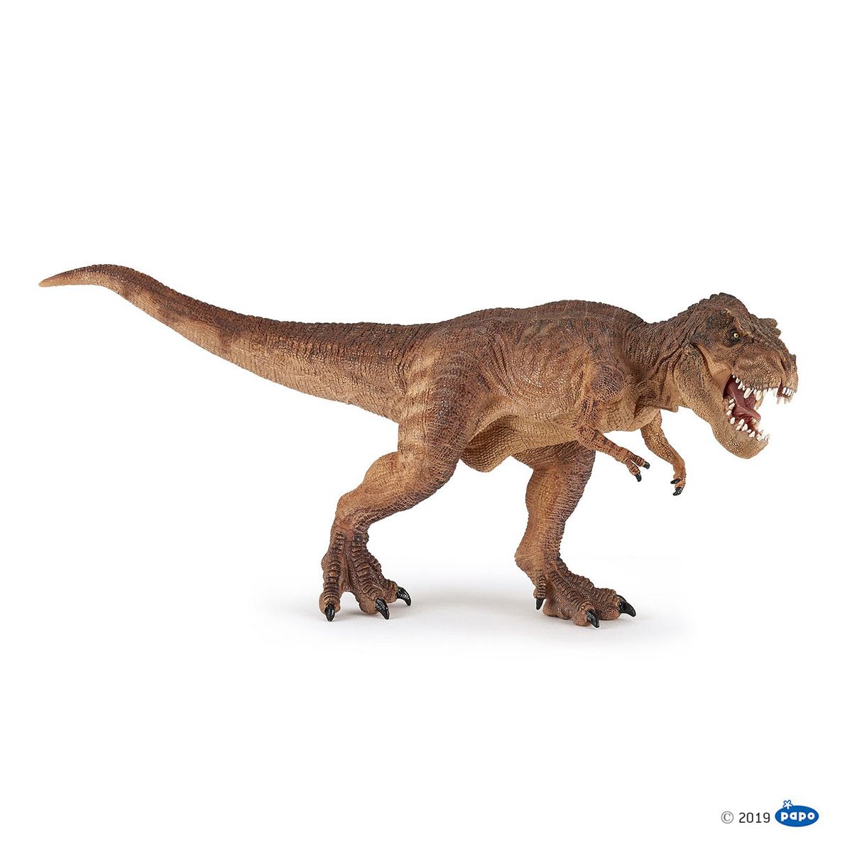 Figura de T.rex corriendo color café Papo