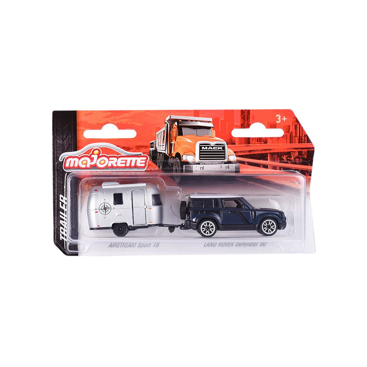 MAJORETTE Série 300 – Peugeot 205 Cab + Remorque Camping – Sous Blister, Made In France