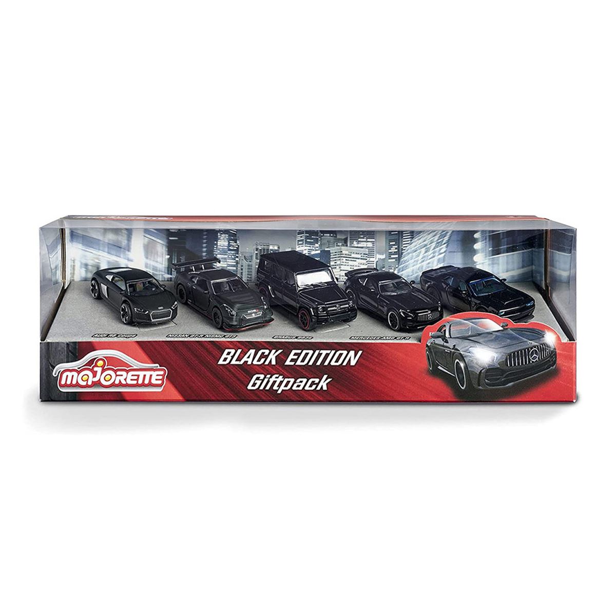 Majorette Black Edition Coffret 5 Voitures Miniatures - Métal 1/64 - Idéal Collection Ou Cadeau Enfant Cadeau Enfant Voiture