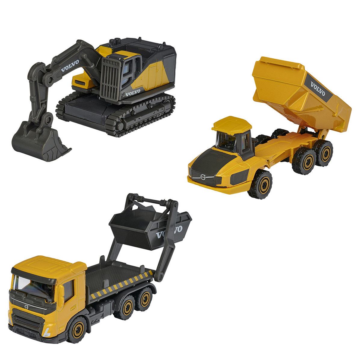 Paquete de Vehículos De Trabajo Majorette Volvo