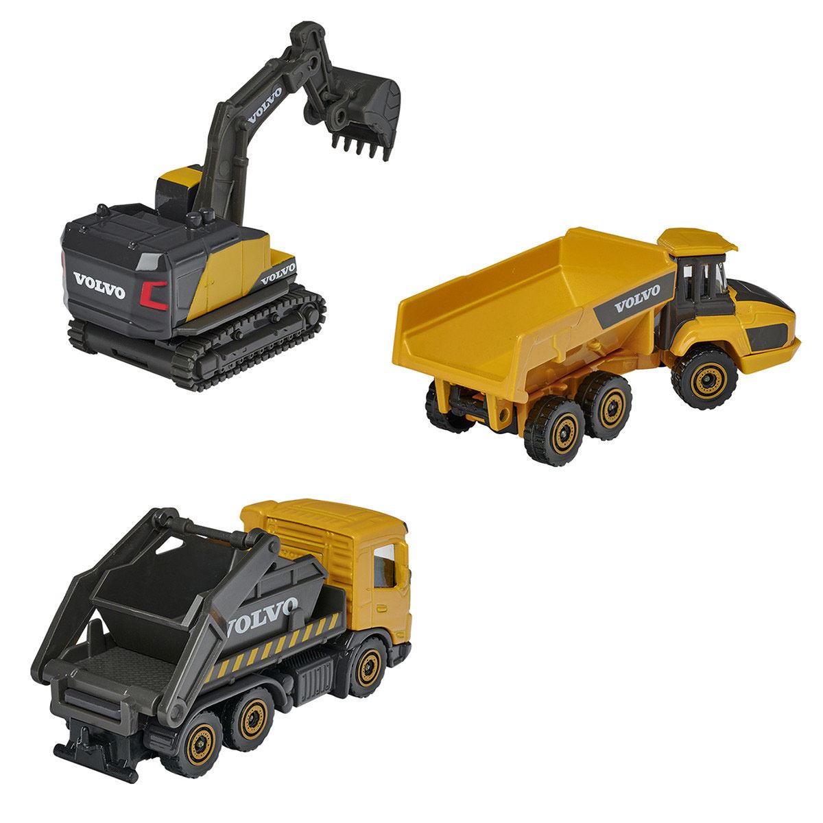 Paquete de Vehículos De Trabajo Majorette Volvo