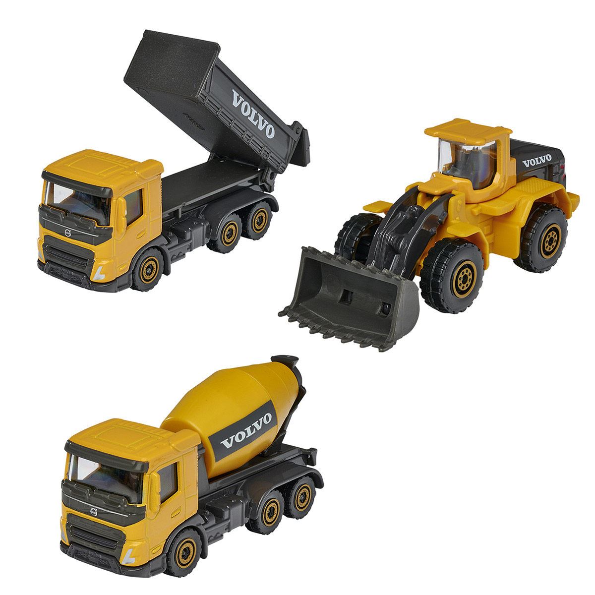 Paquete de Vehículos De Trabajo Majorette Volvo