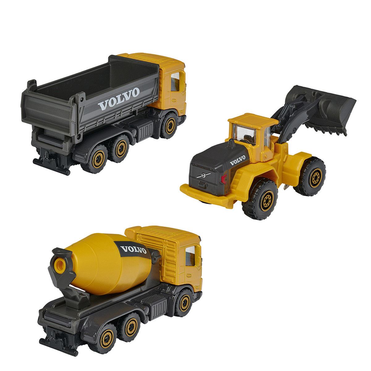 Paquete de Vehículos De Trabajo Majorette Volvo