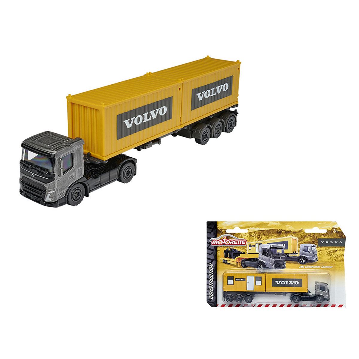 Majorette 212057288 - Volvo Transporter Edition - FMX Transporter mit 2x 20' Con