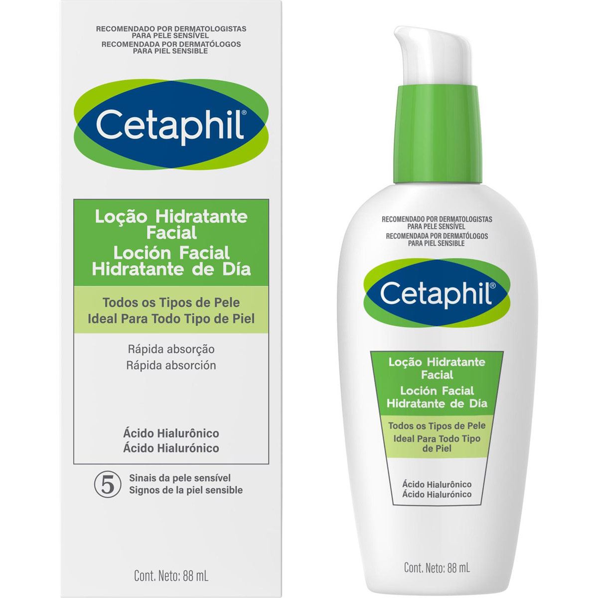 Cetaphil Loción Facial Hidratante Día con Ácido Hialurónico 88ml