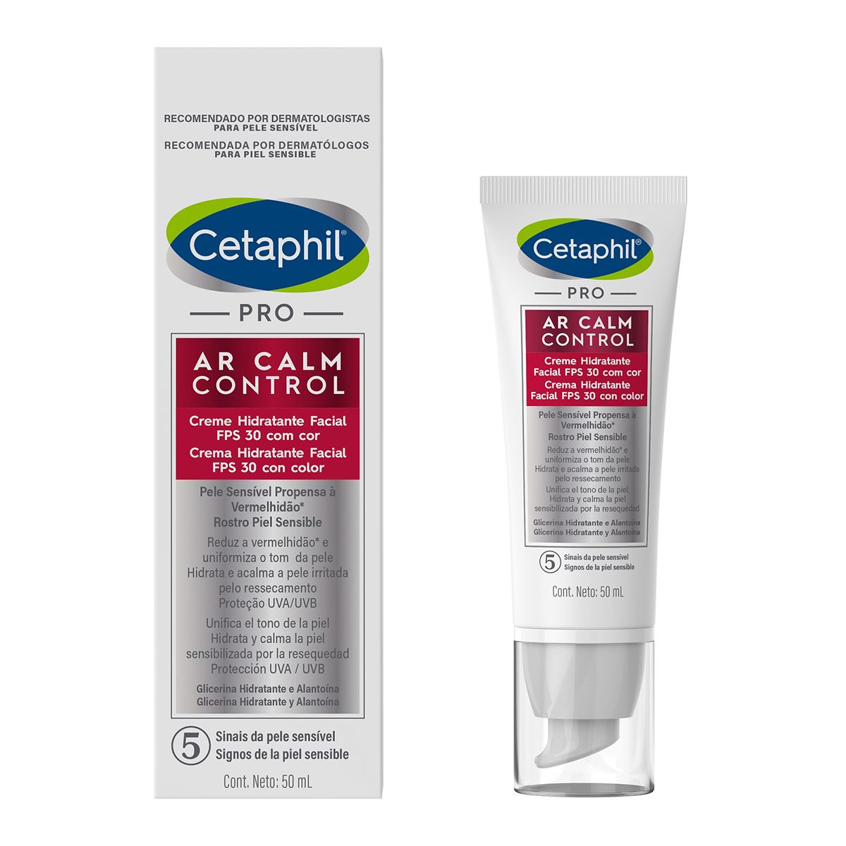Cetaphil Pro Ar Calm Control Crema Hidratante Facial FPS30 con Color 50ml