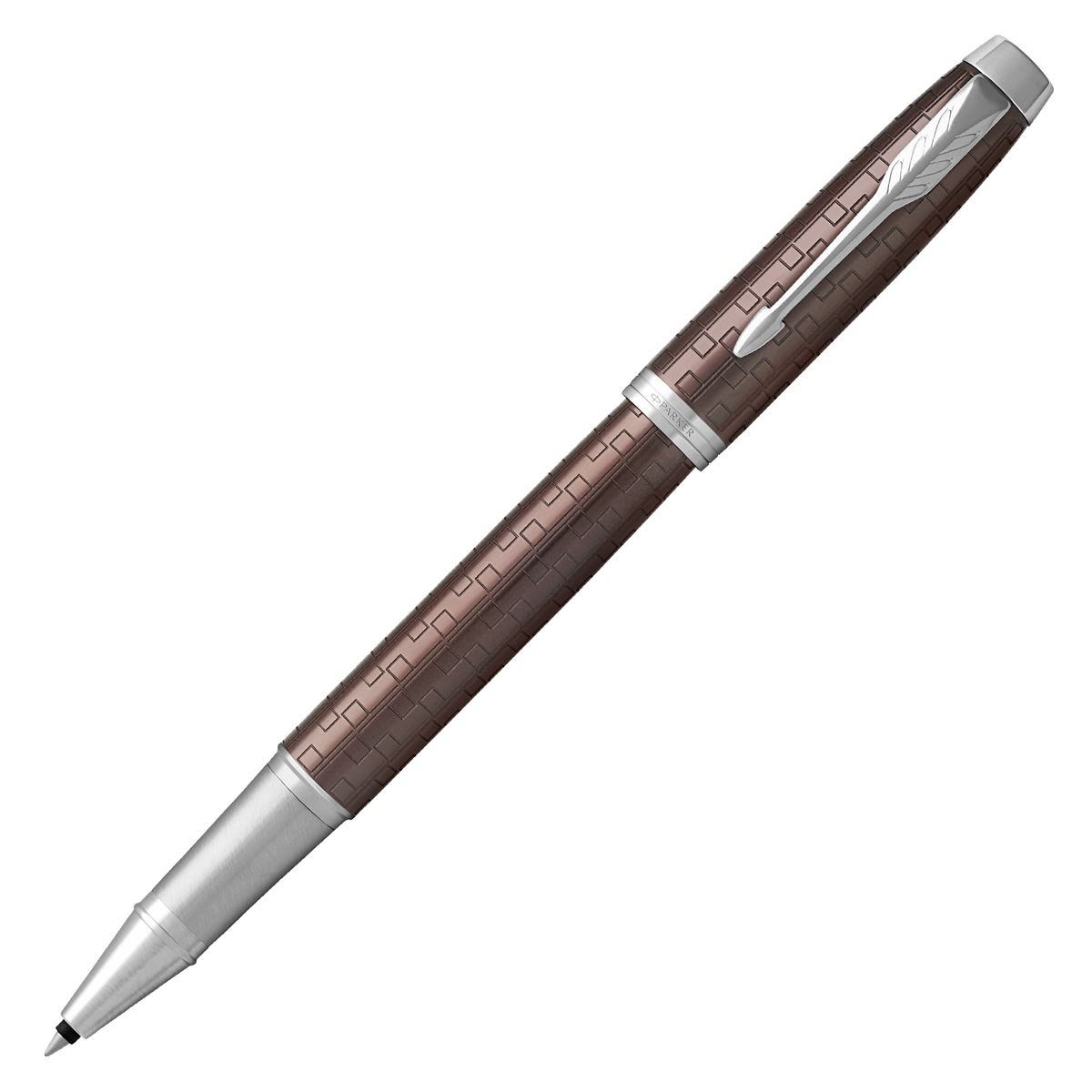 Parker Im Premier Brown Chrome Trim Roller Ball Fine Black Gifting box