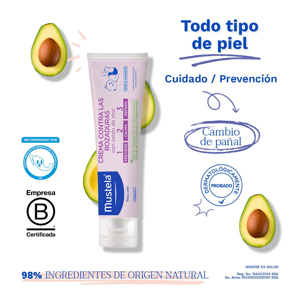 Crema  Mustela Contra Las Rozaduras 54 ml