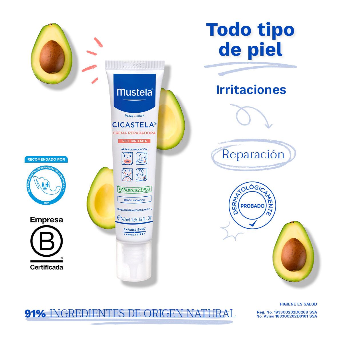 Mustela Crema Reparadora para todo tipo de piel de 40ml