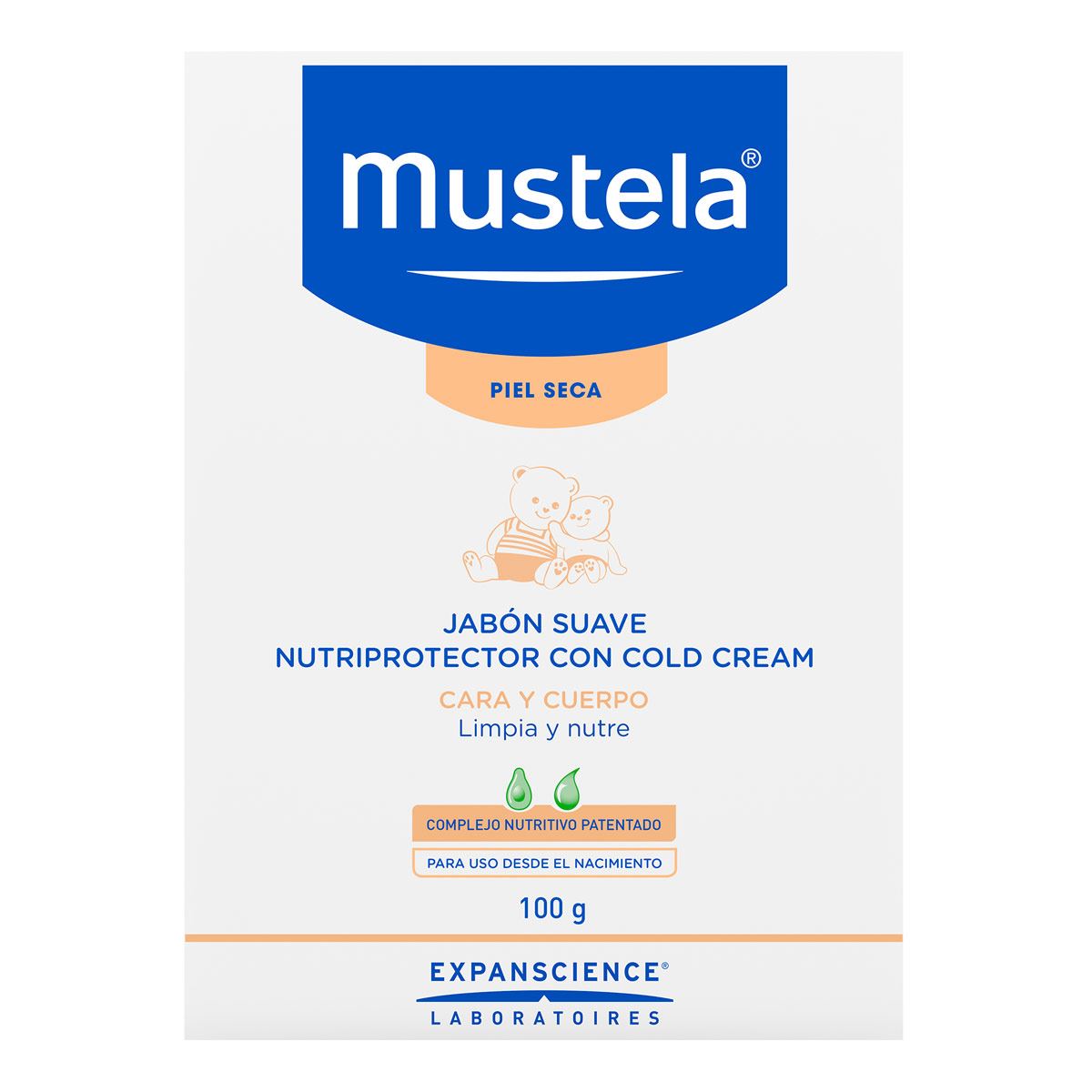 Mustela Jabón suave Nutriprotector Cold Cream  para Piel Seca de 100gr
